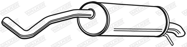 Silencieux arrière WALKER 23408