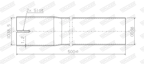 Tuyau d'échappement WALKER 07047