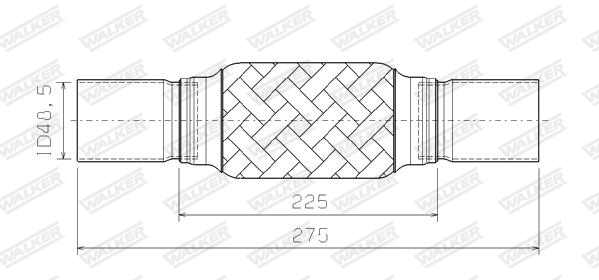 Tube ondulé, système d'échappement WALKER 16365