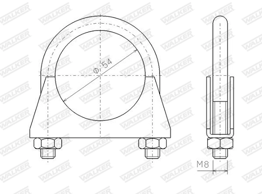 Clamping Piece, exhaust system