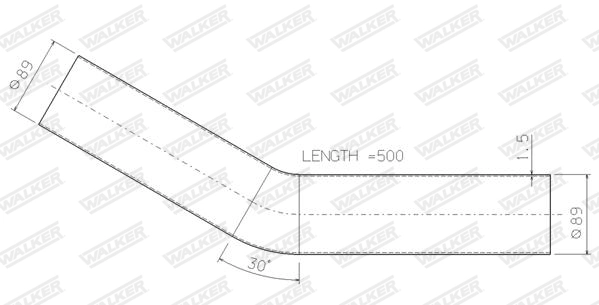 Tuyau d'échappement WALKER 07040