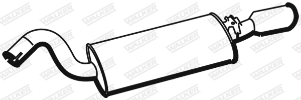 Silencieux arrière WALKER 19300