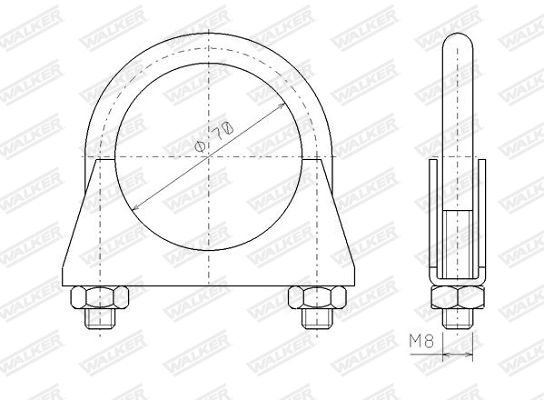 Clamping Piece, exhaust system