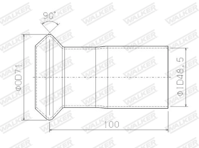 Tuyau d'échappement WALKER 07623