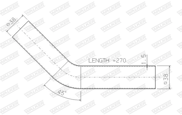 Tuyau d'échappement WALKER 10812