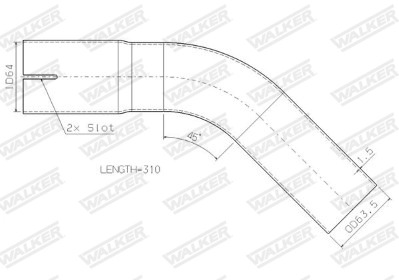 Tuyau d'échappement WALKER 32033