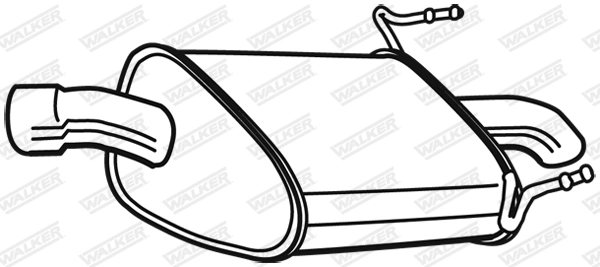 Silencieux arrière WALKER 23036