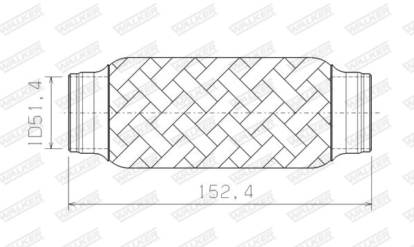Tube ondulé, système d'échappement WALKER 10408