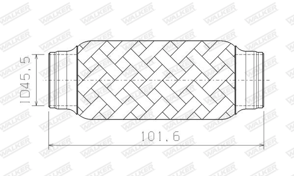 Tube ondulé, système d'échappement WALKER 10400