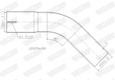 Tuyau d'échappement WALKER 32021
