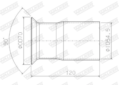 Tuyau d'échappement WALKER 07620
