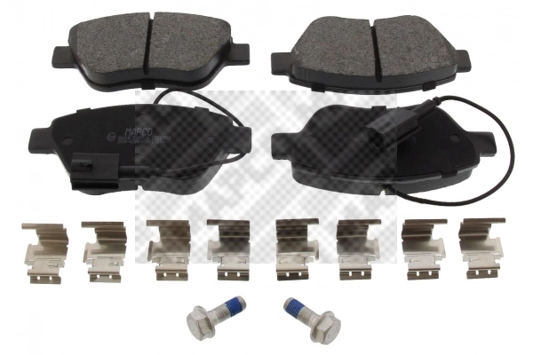 Kit de plaquettes de frein, frein à disque MAPCO 6616