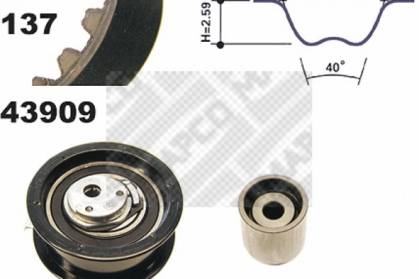 Kit de courroie crantée MAPCO 73808