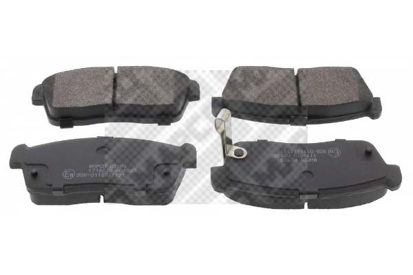 Kit de plaquettes de frein, frein à disque MAPCO 6761