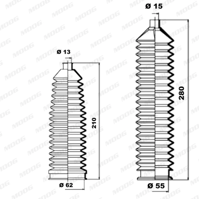 Jeu de joints-soufflets, direction MOOG K150088