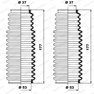Jeu de joints-soufflets, direction MOOG K150091