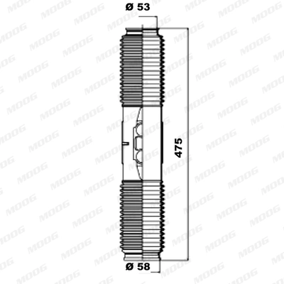 Jeu de joints-soufflets, direction MOOG K150079
