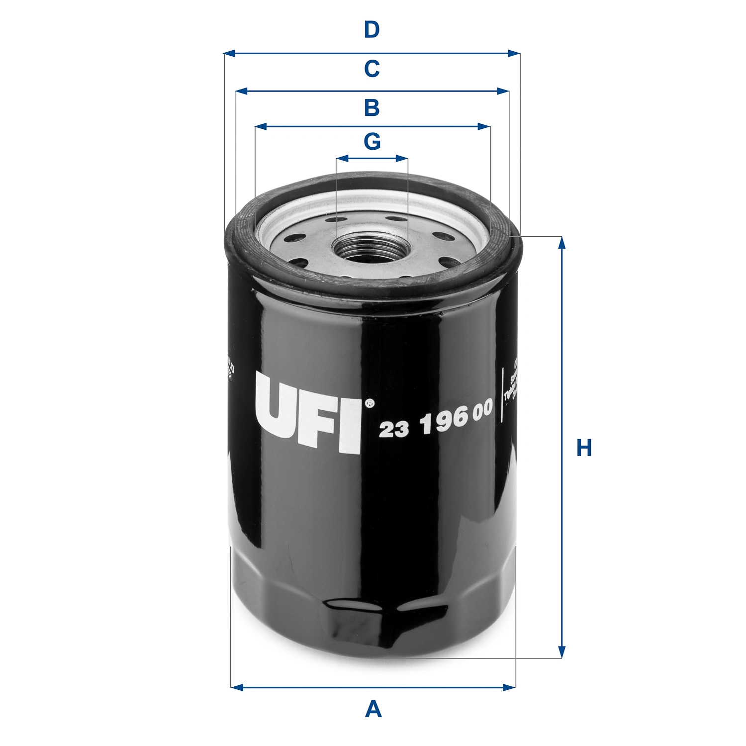 UFI 23.196.00 — Фільтр масляний