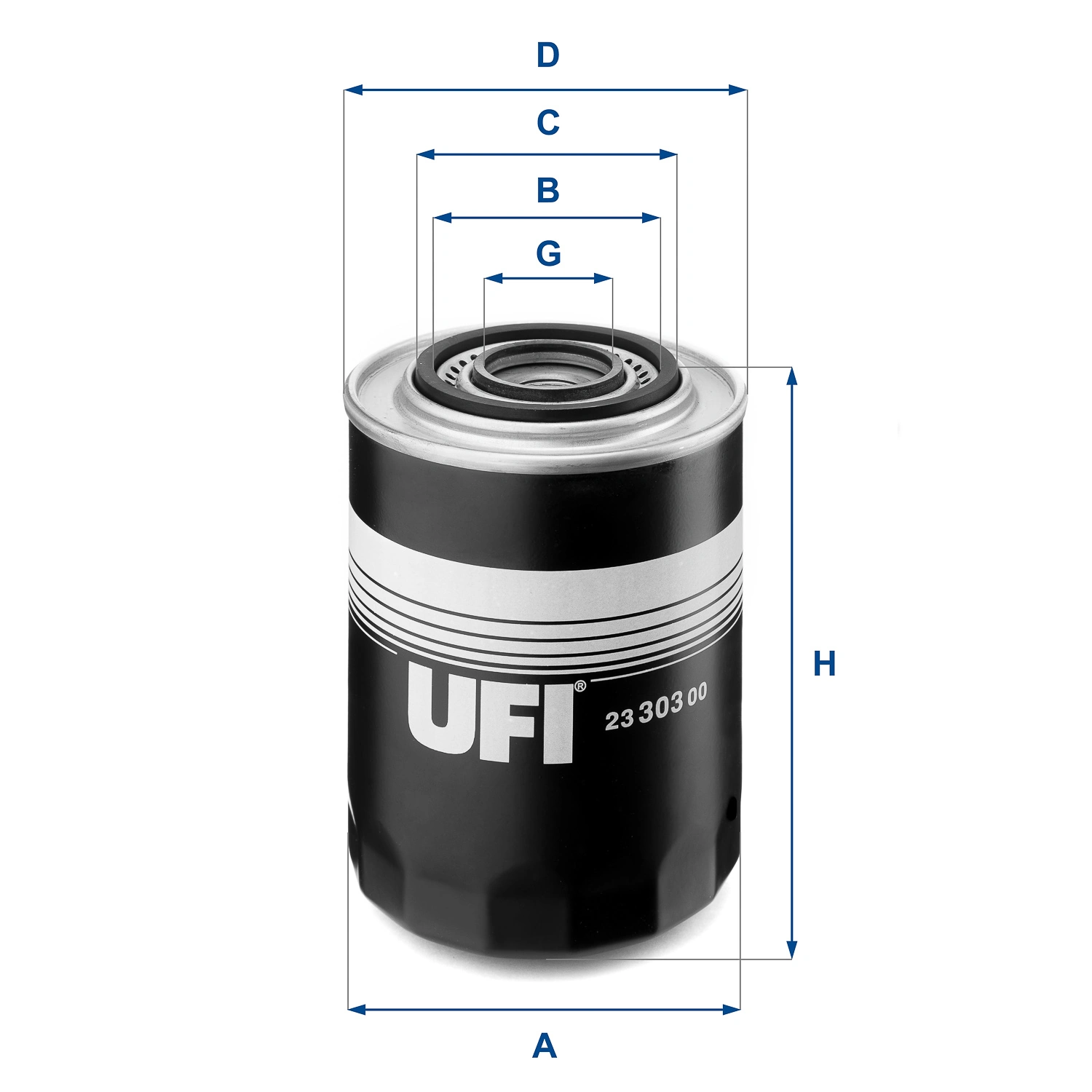 UFI 23.303.00 — Фільтр масляний
