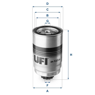 UFI 24.123.00 — Фільтр паливний