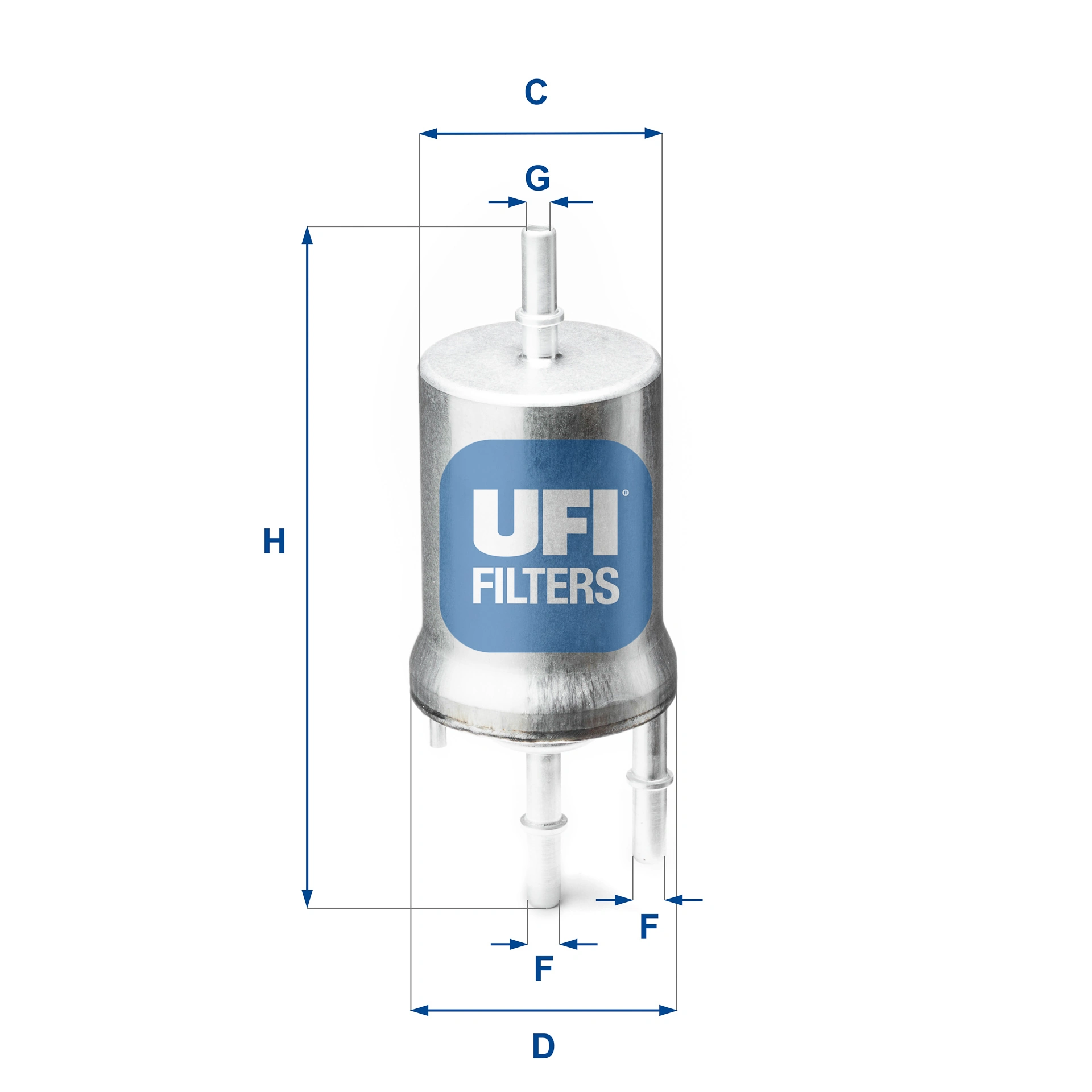 UFI 31.845.00 — Фільтр паливний VAG 1.2 TDI CR, Bluemotion 09-12 (OE) (вир-во UFI)
