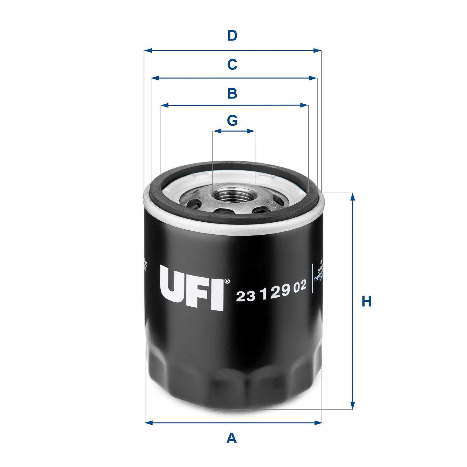 UFI 23.129.02 — Фільтр масляний
