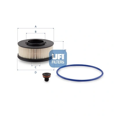 UFI 26.200.00 — Фільтр паливний HYUNDAI SANTA FE 2.2 CRDI 20- (вир-во UFI)