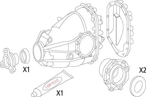 Jeu de joints d'étanchéité, différentiel CORTECO 19535815