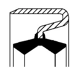 Bague d'étanchéité, fusée d'essieu CORTECO 12015147B