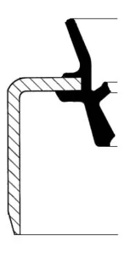 Bague d'étanchéité, moyeu de roue CORTECO 15019825B