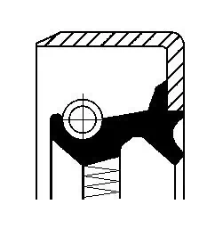 Bague d'étanchéité, moyeu de roue CORTECO 12014437B