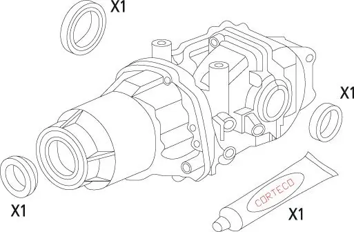 Jeu de joints d'étanchéité, différentiel CORTECO 19536172
