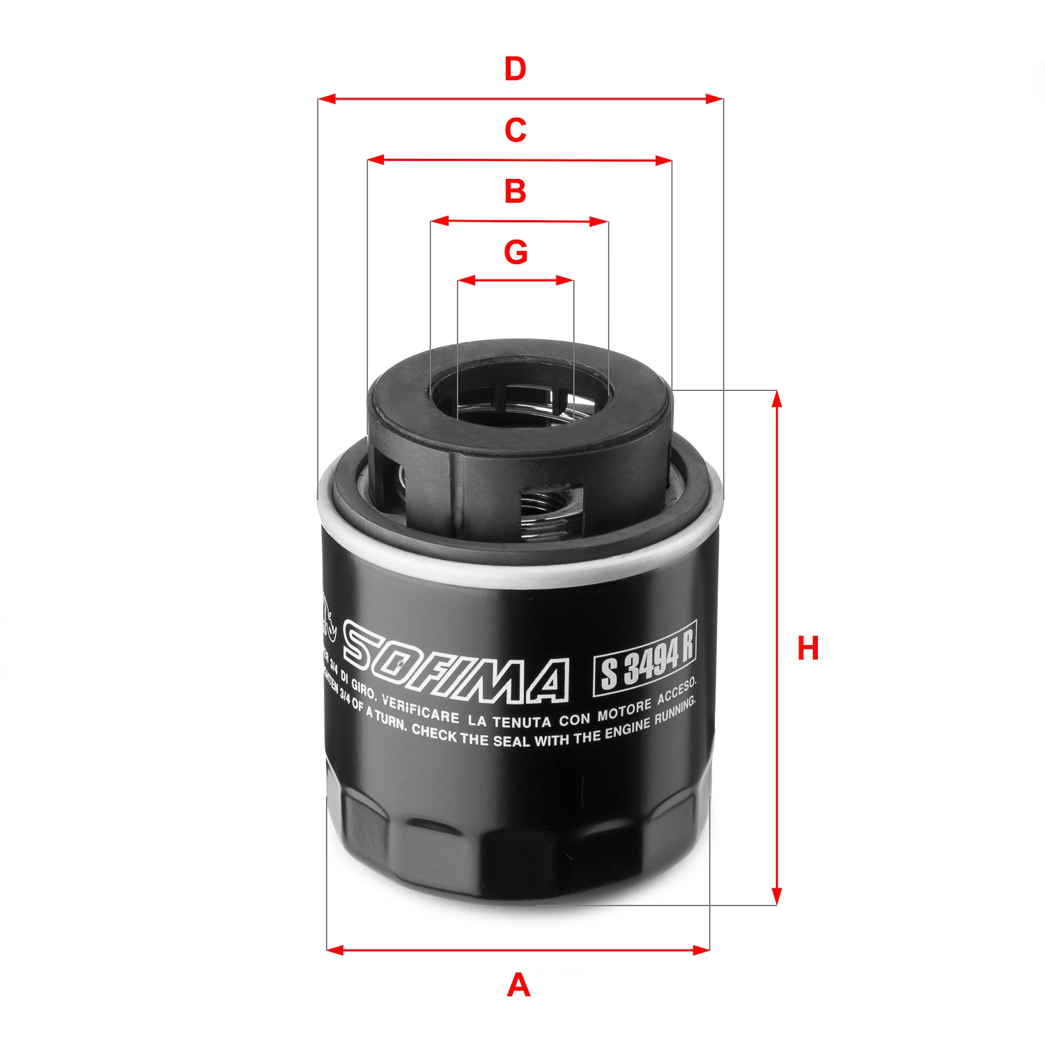 Filtre à huile SOFIMA S 3494 R