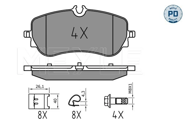 Kit de plaquettes de frein, frein a disque