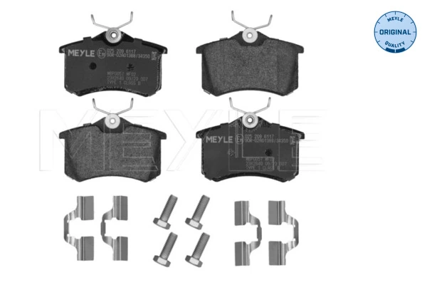 Kit de plaquettes de frein, frein à disque Meyle