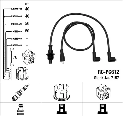 Kit de câbles d'allumage NGK 7157