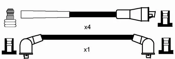 Kit de câbles d'allumage NGK 8568
