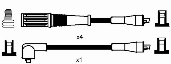 Kit de câbles d'allumage NGK 8502