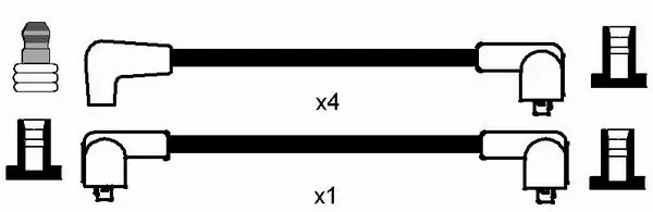 Kit de câbles d'allumage NGK 0543