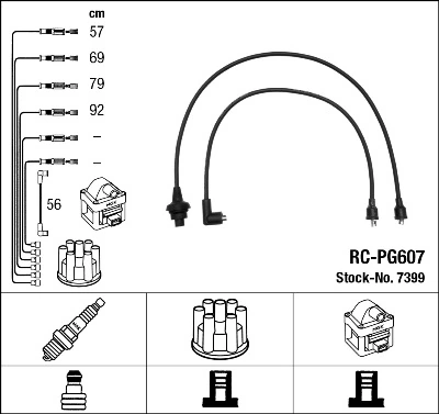 Kit de câbles d'allumage NGK 7399