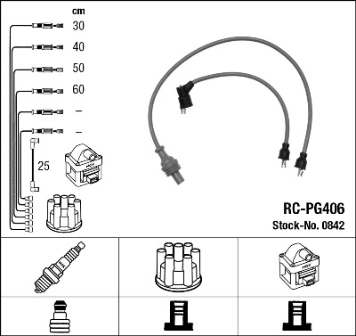 Kit de câbles d'allumage NGK 0842
