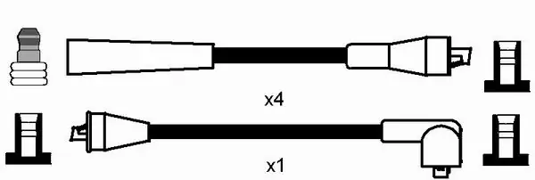 Kit de câbles d'allumage NGK 0627