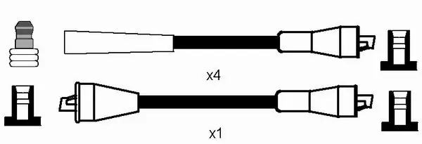 Kit de câbles d'allumage NGK 0661