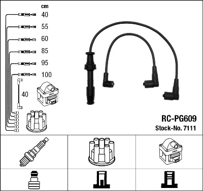 Kit de câbles d'allumage NGK 7111