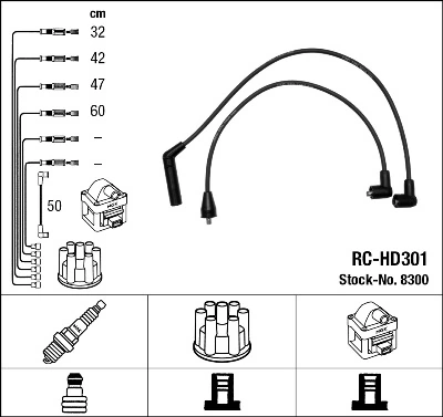 Kit de câbles d'allumage NGK 8300