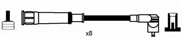 Kit de câbles d'allumage NGK 8620