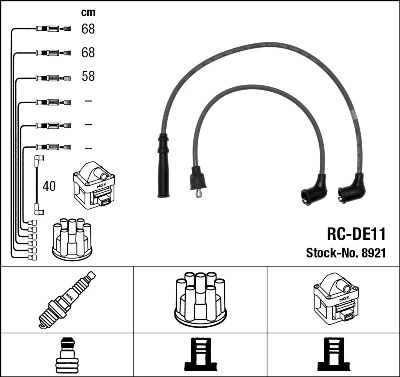 Kit de câbles d'allumage NGK 8921