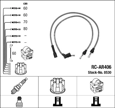 Kit de câbles d'allumage NGK 0530