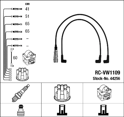 Kit de câbles d'allumage NGK 44256