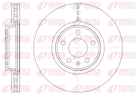 REMSA 61543.10 — Диск гальмівний AUDI A4 IV 1.8 16V-3.0 V6 TDI 07 - передн. (вир-во REMSA)